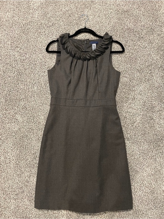 J. Crew Dresses & Skirts - J. Crew Charcoal Gray Sleeveless Sheath Dress with Petal Neckline